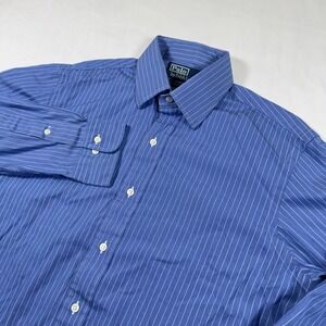 Polo Ralph Lauren Men's 15.5 32/33 L/S Button Down Shirt Curham Classic Fit Blue